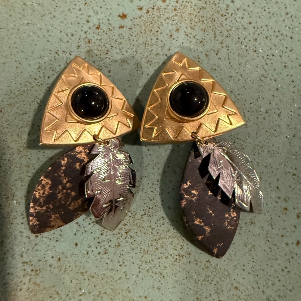 Dangle clip on earrings